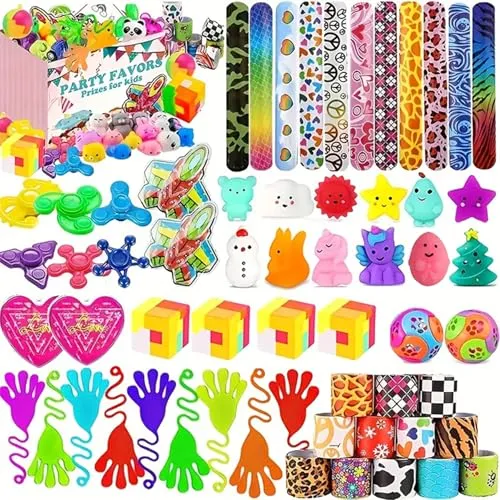 WAKSOX Kindergeburtstag Mitgebsel Set 43 Stück Kindergeburtstag Gastgeschenke, Goodie Taschen Stuffers für Klassenzimmer Belohnung Preise, Geburtstagsgeschenke Spielzeug, Karneval Preise für Kinder