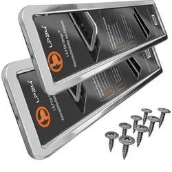 Hochglanz polierter Edelstahl Kennzeichenhalter INOX 2