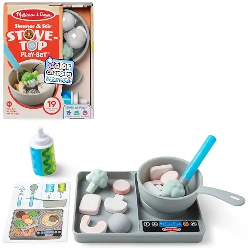 Melissa & Doug - Water Wow! Stir/Simmer - Interaktives Malbuch für Kinder, das ohne Farbe auskommt – einfach mit Wasser füllen und die Bilder zum Leben erwecken! Ideal für kreative Entfaltung und unterwegs.