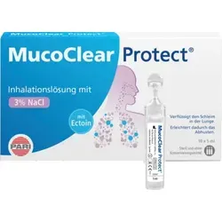 MUCOCLEAR Protect Inhalationslösung 10X5 ml - Hypertone Inhalationslösung mit Ectoin zur Unterstützung der Atemwege. Ideal für die Anwendung bei Atembeschwerden, steril und ohne Konservierungsmittel.