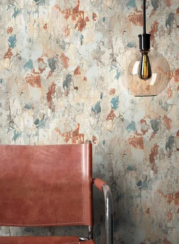 NEWROOM Grau Vliestapete - Betonoptik für modernes Wohnen - Tapete in Grau-Rot mit Betonoptik, ideal für jeden Raum. Hochwertig, lichtbeständig und inklusive Tapezier-Ratgeber für ein perfektes Ergebnis.