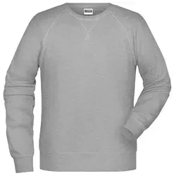 Sweatshirt Raglanärmel JN8022 - James & Nicholson in Grey-Heather 3XL - Arbeits- & Schutzkleidung – Bequemes Sweatshirt mit Raglanärmeln, ideal für täglichen Gebrauch und sportliche Aktivitäten, in verschiedenen Farben und Größen von S-5XL erhältlich.