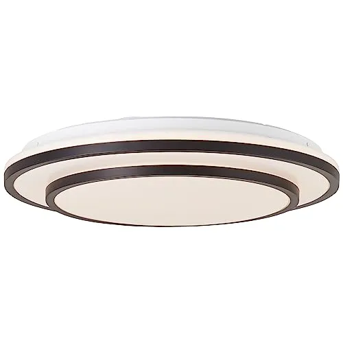 Luciano LED Deckenleuchte 39cm schwarz/weiß - Flexibles Lichtdesign - Moderne LED Deckenleuchte mit Fernbedienung, dimmbar und einstellbarer Lichtfarbe von warmweiß bis kaltweiß. Ideal für jede Raumstimmung.