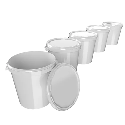 Eimer mit Deckel 30 Liter Made in Germany in weiß von FixedByU