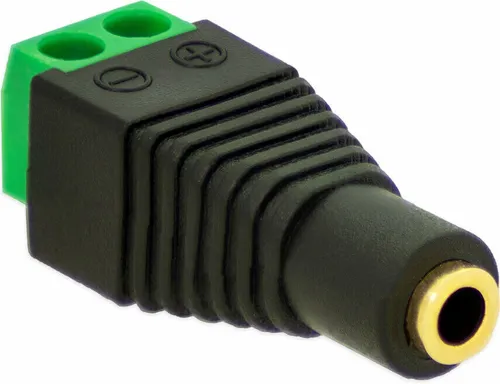 Klinken Buchse 3,5mm Adapter > Terminal Block 2-Pin Schraub Klemmen Vergoldet[1x Buchse]