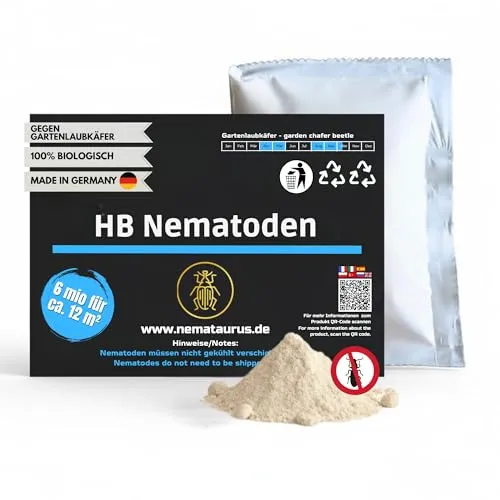 Nematoden gegen Gartenlaubkäfer 6 mio für 12m²- Engerlinge wirksam bekämpfen