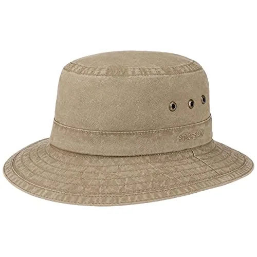 Stetson Fischerhut Reston Organic Cotton Anglerhut - Fischerhüte - Angenehmer Tragekomfort aus 100% Bio-Baumwolle mit 40-fachem UV-Schutz, ideal für Outdoor-Aktivitäten und modische Auftritte.
