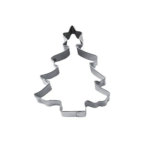 Städter Ausstecher Tanne mit Stern 9,5cm, Edelstahl