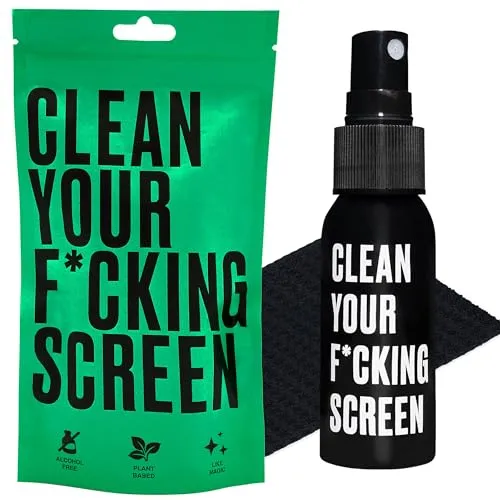 CYFS Professionelles Bildschirmreinigungsset ohne Alkohol und Gemüse, Reinigungsspray und Mikrofasertuch für Kamera, DSLR, Smartphone, Laptop, Brille und Bildschirm, streifenfreie Pflege