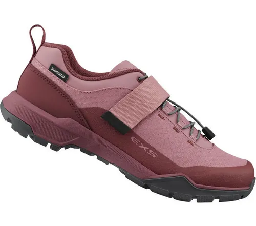 Shimano EX500W plum (P14) 41 - Vielseitige Mountainbikeschuhe für Damen - Mountainbikeschuhe für Damen mit atmungsaktiven Materialien und extrem griffiger ULTREAD EX-Gummisohle für optimalen Komfort und sicheren Halt beim Radfahren und Gehen.