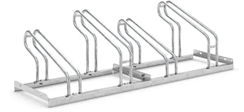 Bügelparker 2054 unser Klassiker | Fahrradständer einseitig | für 4 Fahrräder | Abwechselnde Hoch-/Tiefeinstellung | Fahrradparker Bodenparker Mehrfachständer | Dreifke®
