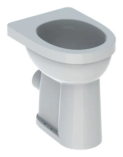 Keramag Geberit Renova Comfort Stand-WC - Abgang horizontal, Höhe 490 mm, Weiß mit KeraTect - Badkeramik mit KeraTect-Beschichtung für einfache Reinigung und hygienische Oberfläche, ideal für modernes Badezimmer.