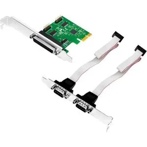 LogiLink PCI-Express-Karte PC0033 PCI Controller, mit 1x D-SUB 25-Pin und 2x RS232 9-Pin Anschlüssen