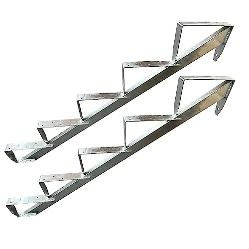 Produktbild Treppenholm Holz-Treppe Treppenwange Treppenrahmen Verzinkt / Wählbar 2 - 6 Stufen (5 Stufen)