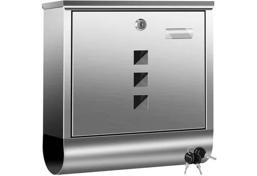 Produktbild KESSER Edelstahl Briefkasten mit Zeitungsfach und Namensschild