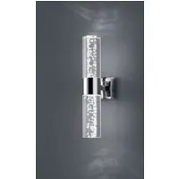 Trio Leuchten LED Wandleuchte Bolsa 282410206 - Elegante 2-flammige LED Wandleuchte für das Badezimmer, aus Metall in Chrom mit langlebigen OSRAM LEDs, energiesparend und ideal für optimale Ausleuchtung dank IP44 Schutz.