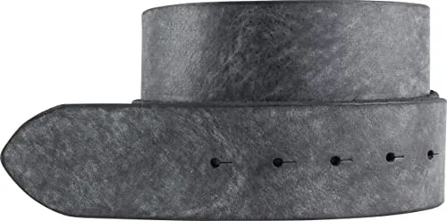 BELTINGER Gürtel aus weichem Vollrindleder Used-Look ohne Schnalle 5 cm | Jeans-Gürtel Damen Herren 50mm | Vintage-Look | Schwarz 100cm