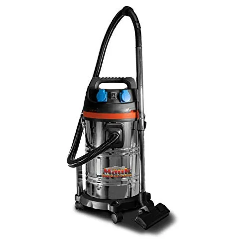 Mauk Nass- und Trockensauger 1400 W, 35 l, 2 Steckdosen - Nass- & Trockensauger mit 35L rostfreiem Metallbehälter für langanhaltendes Saugen. Vielseitig einsetzbar mit Saug-Blas-Funktion und praktischem Autostopp bei vollem Tank.