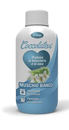 Coccolatevi Duftzusatz für Wäsche, Moschus, Weiß, 40 Waschgänge, 250 ml