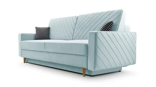 Möblo Schlafsofa, Hellgrün, 3-Sitzer in blau von MOEBLO