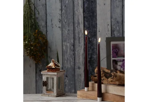 Deluxe Homeart LED-Kerze ELLA in rot von Deluxe Homeart