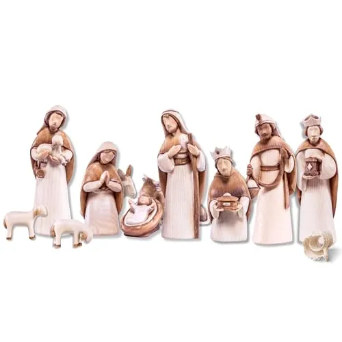 Akantus Krippenfiguren aus Holz: 11er Set (10 cm) von Akantus