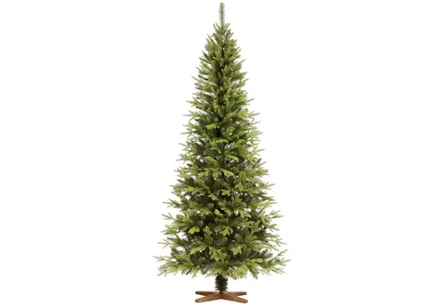 Fairytrees Künstlicher Weihnachtsbaum FT05, Nordmanntanne SLIM Premium 220 cm