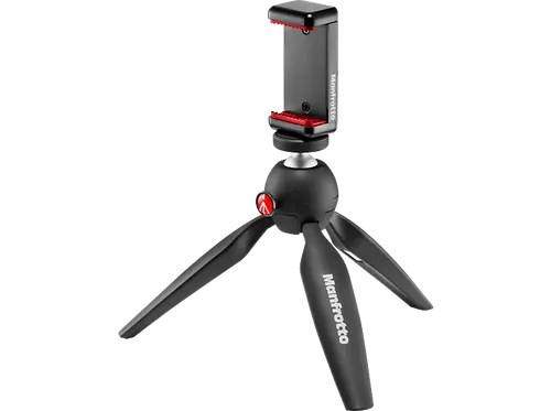 Manfrotto MKPIXICLMII-BK Mini-Stativ - Stativ für Smartphones, leicht und kompakt mit nur 220g, ideal für Vlogging und Videografie, Made in Italy für höchste Qualität.