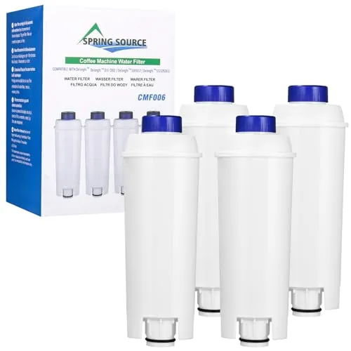 Stück Wasserfilter, Ersatz für Delonghi Kaffeevollautomaten DLSC002 Filter, kompatibel mit Delonghi Dinamica, Magnifica S, Eletta Explorer, ETAM Autentica EPAM und ECAM-Serie Kaffeeautomat,Kaffeemas 4