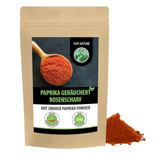 Alpi Nature Paprika geräuchert rosenscharf 250g, Paprika rosenscharf, Paprikapulver geräuchert