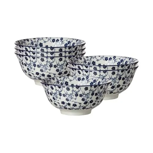 Müslischalen 15,5cm 6er Set Royal Sakura - Elegante Müslischalen aus hochwertigem Porzellan, ideal für jeden Frühstückstisch und spülmaschinengeeignet für einfache Reinigung.