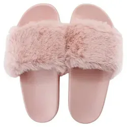 VewoTex Damen Hausschuhe mit Fell » Damenschuhe mit Kunstfell Hausschuh (1 Paar, 2-tlg., Kein Set) Schlappen & Garten Schuhe » Pantoffeln mit Kunstpelz rosa 39 EU