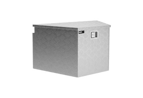MSW Werkzeugkoffer 150 L Alubox Riffelblech - Robuste Alu Transportkiste mit 150 L Volumen für sicheres Werkzeuglagerung. Ideal für Werkstatt und Transport, korrosionsbeständig und leicht mit ergonomischen Griffen.