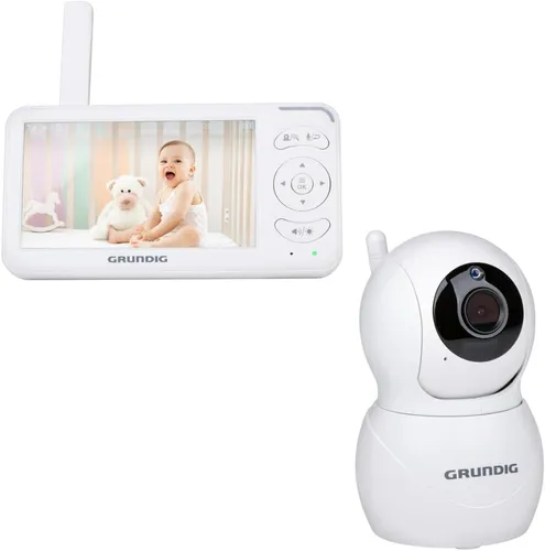 Grundig Video Babyphone mit Kamera – 5 Zoll Farbmonitor & Nachtsicht - Innovatives Babyphone mit 5” Farbmonitor für klare Bildqualität. Die Infrarot-Nachtsicht sorgt für optimale Überwachung bei Dunkelheit. Mit Gegensprechfunktion und schwenkbarer Kamera für eine umfassende Sicht auf Ihr Baby.