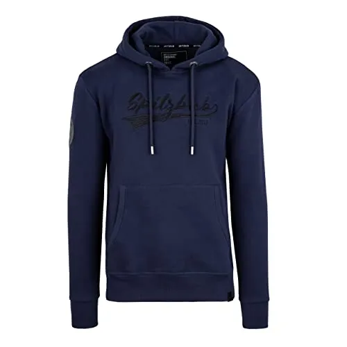 Spitzbub Herren Hoodie Pullover mit Kapuze - Retrolook in Blau (M) - Kapuzenpullover für Herren mit dezentem Logo-Stick, Kängurutasche und weichem Stoff für höchsten Tragekomfort. Hochwertige Materialien sorgen für Langlebigkeit und Stil.