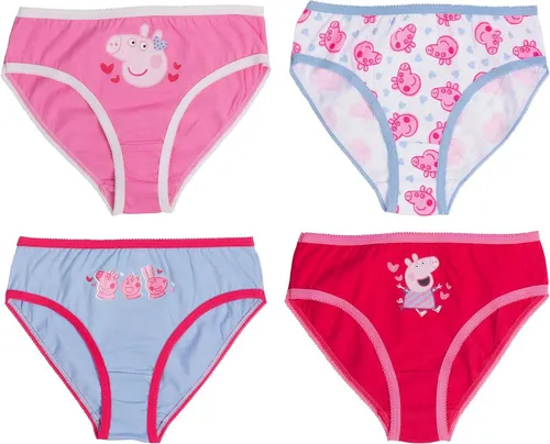 Peppa Pig Slip Unterhose für Mädchen – 4er Pack Kinder Unterwäsche