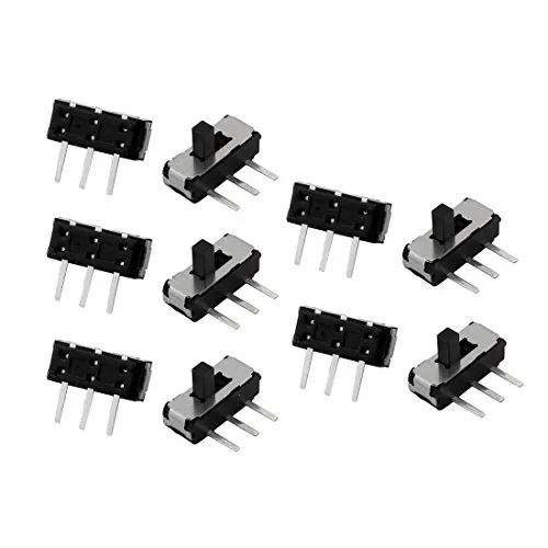 sourcing map 10pcs 2Position 3P SPDT SMT Surface Mounted Devices Selbsthemmend Mini Strom Schiebeschalter 9x3x3mm DE de