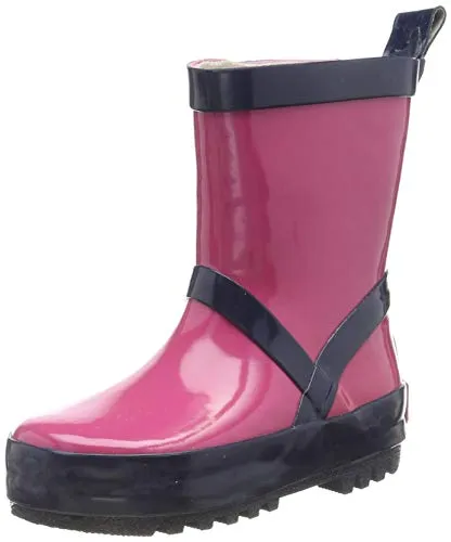 Playshoes Gummistiefel pink/marine Gr 28/29 - Wasserdichte Gummistiefel für Kinder, aus hochwertigem Naturkautschuk, mit Reflektoren für mehr Sicherheit und einfacher Einstiegshilfe - perfekt für regnerische Tage und Pfützenabenteuer!