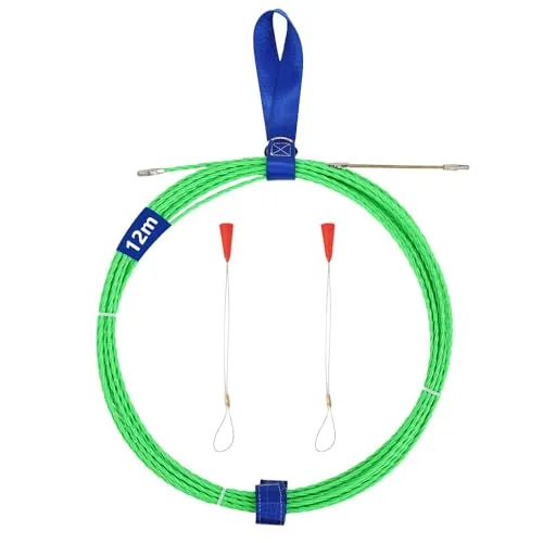 QZATACAEN 12M Fischband-Drahtzieher durch Wanddrahtfädler Fish Plus Fischkabelverschluss mit einfachem Griff
