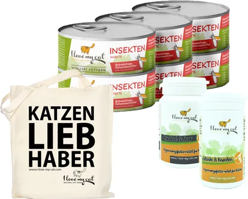 I love my cat Sparset für Britisch Langhaar mit Insekten-Nassfutter - Vollwertiges Futterset für Britisch Langhaar Katzen, angepasst an ihre speziellen Bedürfnisse. Enthält schmackhaftes Insekten-Nassfutter, natürliche Zahnpflege und Gelenkunterstützung – für ein glückliches Katzenleben!