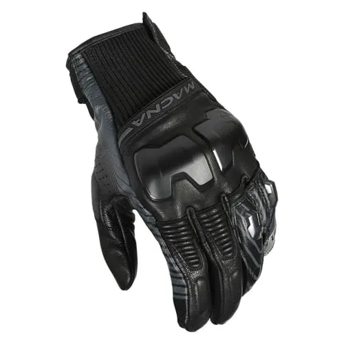 Macna Ultraxx Handschuhe - Schwarz - XL - Motorradhandschuhe mit Ziegen- und Rindsleder, EN 13594:2015 Level 1 Schutz, Komfort-Touchscreen-Fingerspitze und perforierter Handfläche für optimale Belüftung.