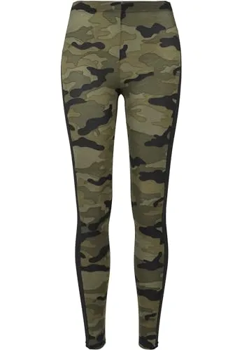 Urban Classics Damen Dames Camo Streep Leggings, Schwarzgrau, L EU