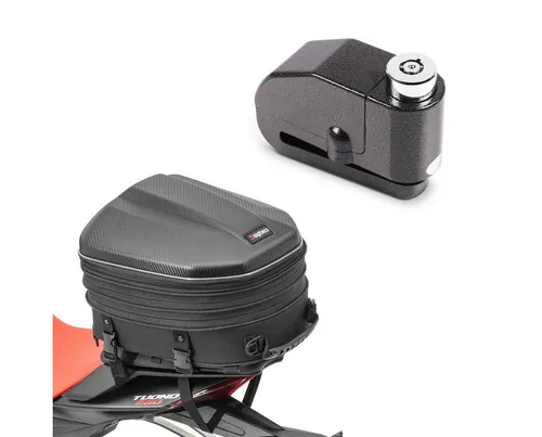 Bagtecs Reisetasche Set Hecktasche + Bremsscheibenschloss S9