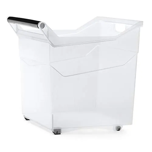 Prosperplast Aufbewahrungsbox (stabil, transparent, universaler Einsatz; mit Rollen, 380x379x379mm, 1,1kg) NUK5H-S429