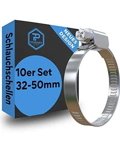 Pangaea Tech 10x Schlauchschellen Edelstahl 32-50mm von Pangaea Tech