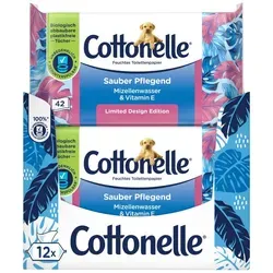 Cottonelle Feuchttücher Reinigungstücher Vorteilspack 12 x 42 Tücher