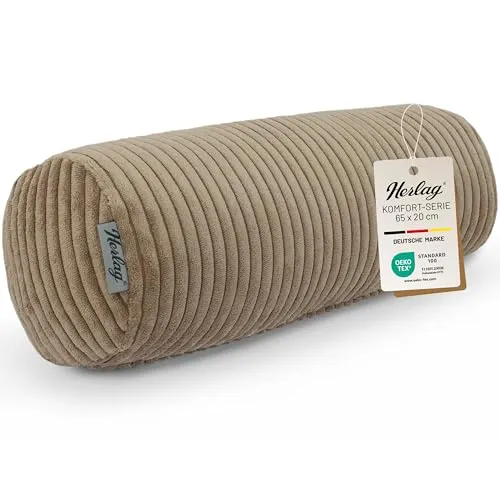 Herlag Kissenrolle Ella Hellbraun 65x20cm