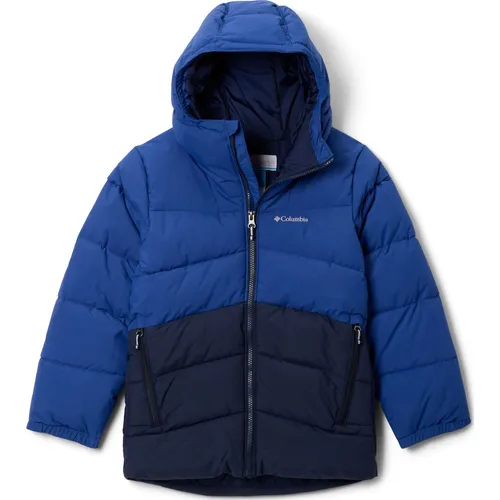 Columbia Arctic Blast II Jacket für Kinder - mountain blue, collegiate navy (434) XS - Kinder Skijacke mit wind- und wasserdichtem Material, ideal für Skifahren und Alltag. Thermarator-Isolierung sorgt für Wärme, zahlreiche Taschen bieten praktische Lösungen.