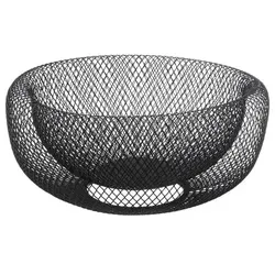 27cm Schwarzer Mesh-Obstkorb
