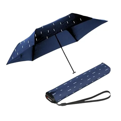 Knirps Taschenschirm US.050 Ultra Light Slim Manual Rain - Blau, extrem leicht mit nur 115 g und ideal für Handtaschen oder Jackentaschen